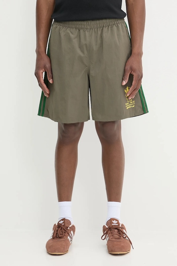 adidas Originals pantaloncini Braindead Short Braindead semplice verde JN7149