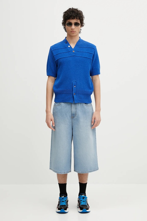 Ader Error pantaloni scurți jeans Apparel-Bottom BN42FYJE0201SB albastru