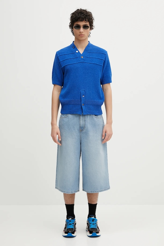 Ader Error pantaloni scurți jeans Apparel-Bottom BN42FYJE0201SB albastru