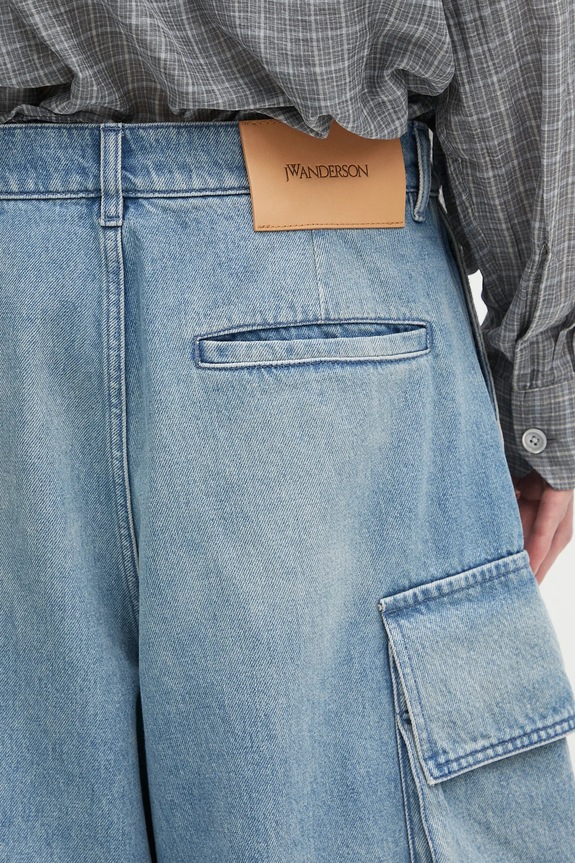 Džínové šortky JW Anderson Cargo modrá DT0108.PG1735.804