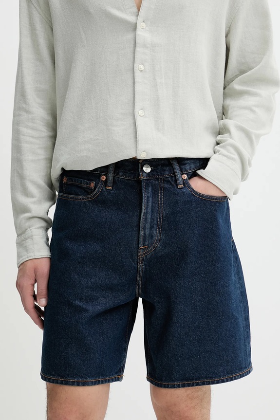 Τζιν σορτς Abercrombie & Fitch βαμβάκι σκούρο μπλε KI128.5029.280