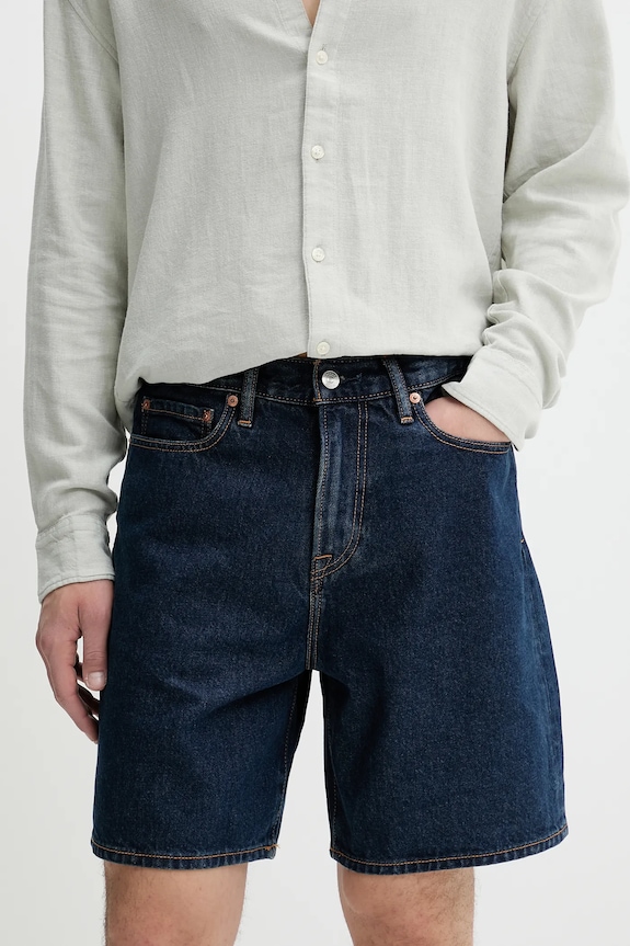 Τζιν σορτς Abercrombie & Fitch βαμβάκι σκούρο μπλε KI128.5029.280