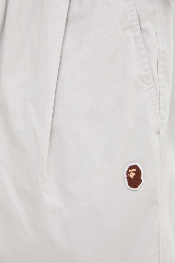 A Bathing Ape pantaloncini in cotone One Point Ctn Twill Relaxed Fit grigio 1L30153301