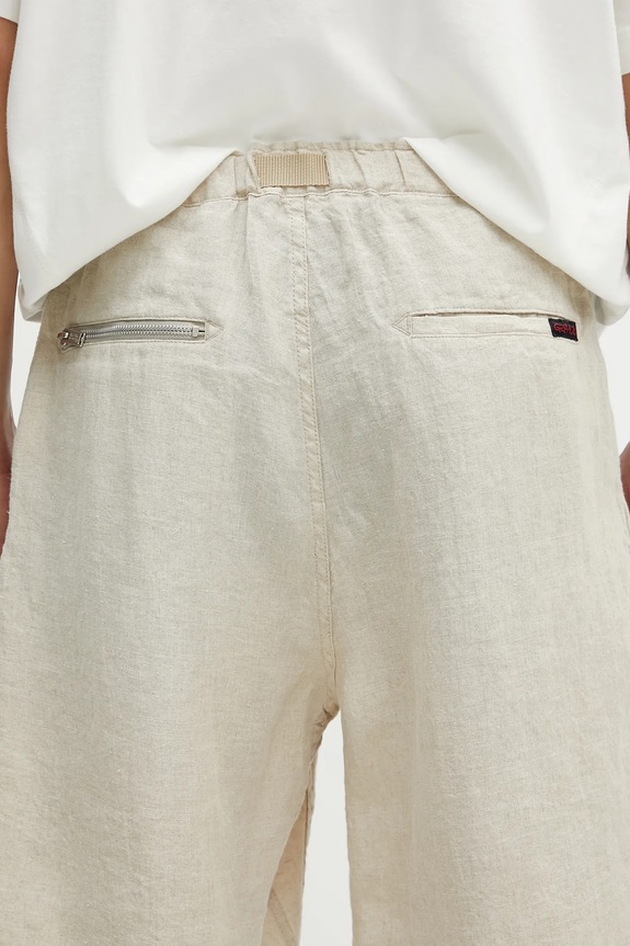 Lanene kratke hlače Undercover Pants bež UC1E4518