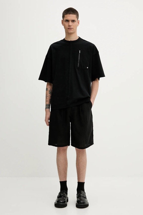 Lanene kratke hlače Undercover Pants UC1E4518 crna
