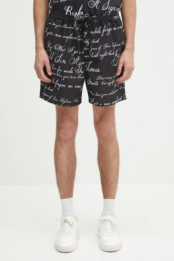 KSUBI pantaloncini kursed stampa all-over nero MSP25WA002