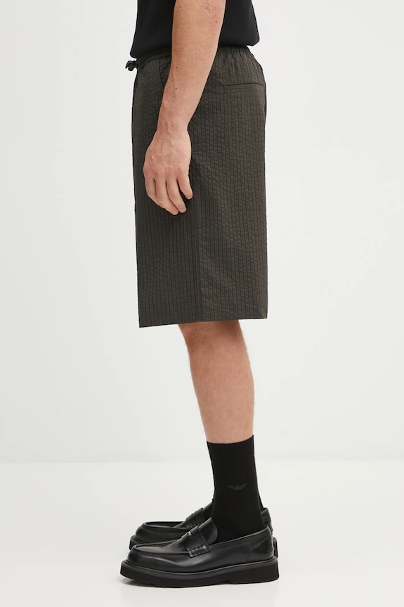 Kraťasy Maison Kitsuné Elasticated Bermuda OM01406WC5032 zelená SS25