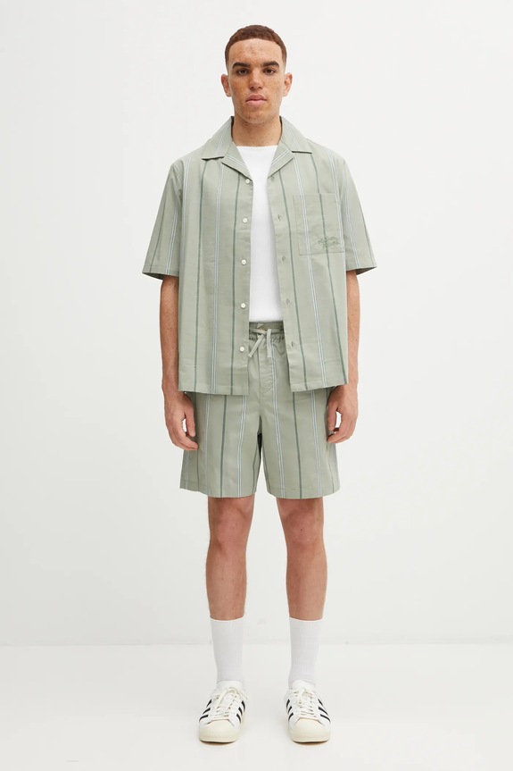 Kraťasy Maison Kitsuné Elasticated OM01407WC5029 zelená