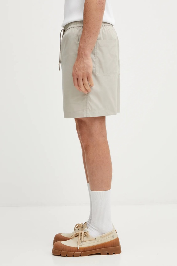 Kraťasy Maison Kitsuné Elasticated OM01414WW9020 béžová SS25
