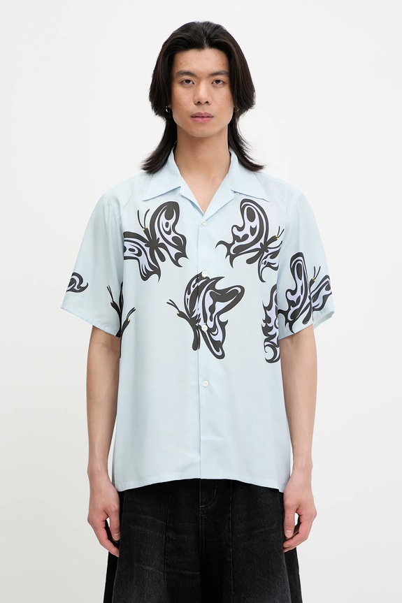 Риза Needles x Kae Tanaka S/S One-Up свободна син QV432