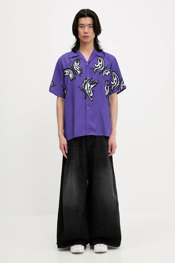 Needles camicia x Kae Tanaka S/S One-Up QV432 violetto
