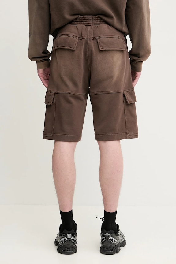 Abbigliamento 1017 ALYX 9SM pantaloncini in cotone Fleece garment dye cargo AAMSO0084FA01 marrone