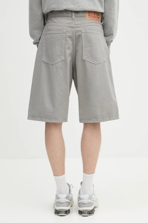 Одежда Хлопковые шорты A Bathing Ape Shark garment dye 1L30151001 серый