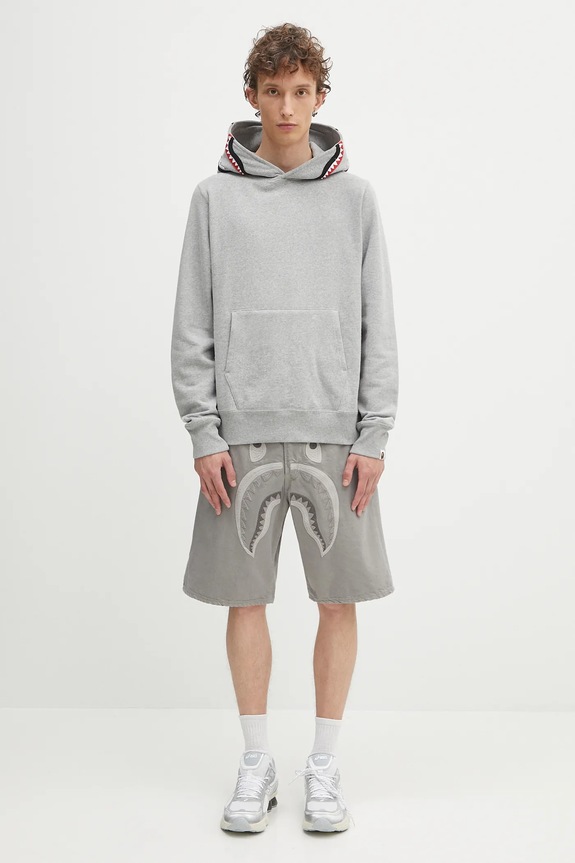 Хлопковые шорты A Bathing Ape Shark garment dye 1L30151001