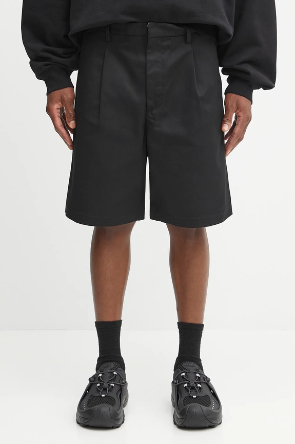 Wacko Maria szorty DICKIES / PLEATED SHORT TROUSERS ( TYPE-1 ) tkanina czarny 25SS.WMP.DC02