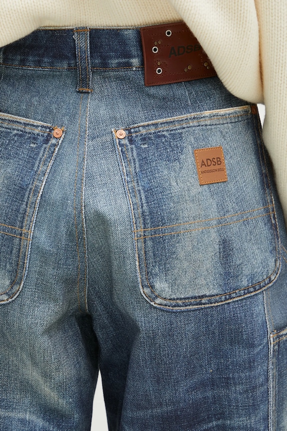 Andersson Bell szorty jeansowe Denim Trompe L`Oeil Double Knee apa786u