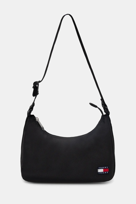 Kabelka Tommy Jeans hladký černá AW0AW16958