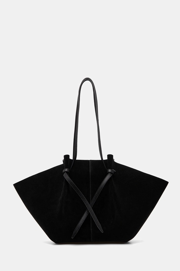 Yuzefi borsa in pelle scamosciata LARGE MOCHI pelle scamosciata nero YUZCO.HB.LM.S011