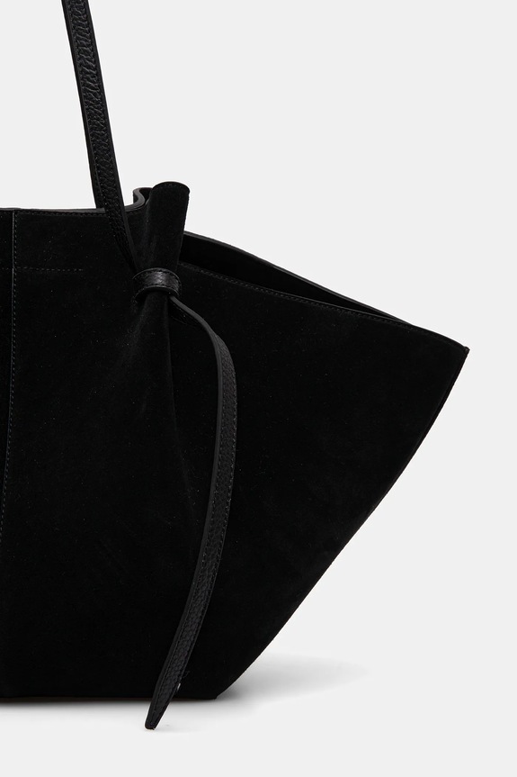 Accessori Yuzefi borsa in pelle scamosciata LARGE MOCHI YUZCO.HB.LM.S011 nero