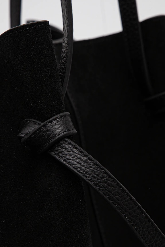 Yuzefi borsa in pelle scamosciata LARGE MOCHI nero YUZCO.HB.LM.S011