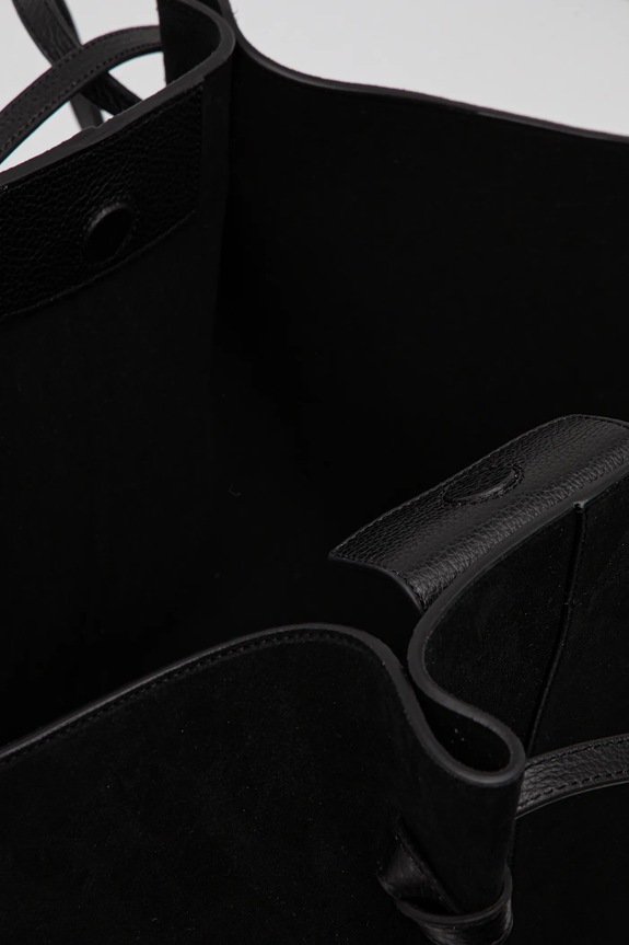 Yuzefi borsa in pelle scamosciata LARGE MOCHI YUZCO.HB.LM.S011 nero