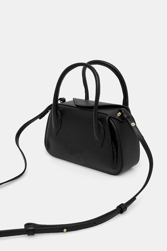 Kožna torba Yuzefi OYSTER MINI DUFFLE crna YUZCO.HB.MOYD.L034