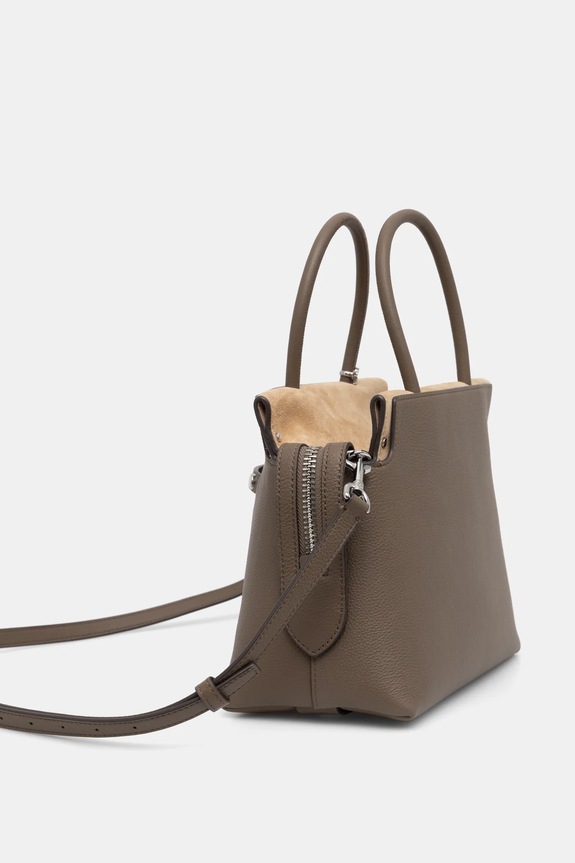 Tory Burch torebka skórzana Mercer 162235.250 brązowy SS25