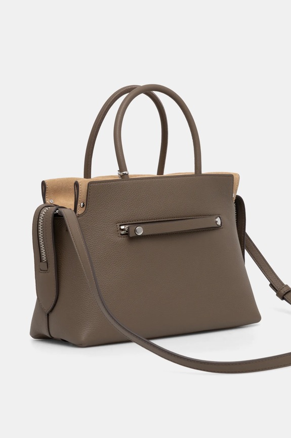 Akcesoria Tory Burch torebka skórzana Mercer 162235.250 brązowy