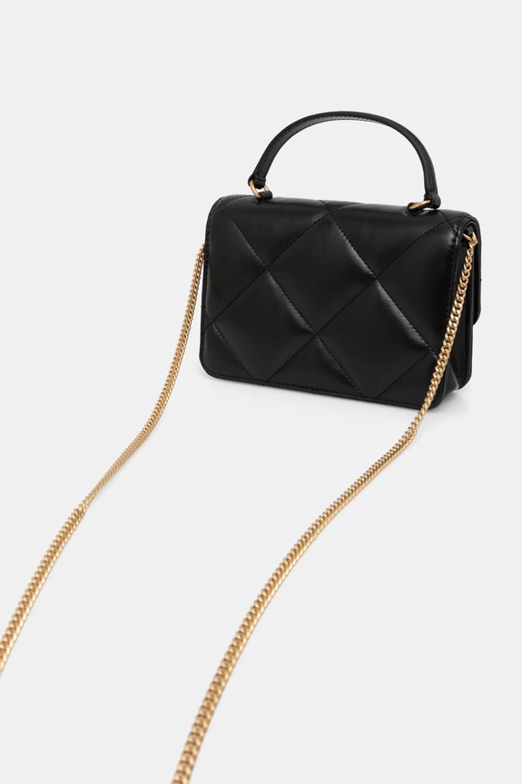 Tory Burch geantă Kira Diamond Quilt negru 158326.001