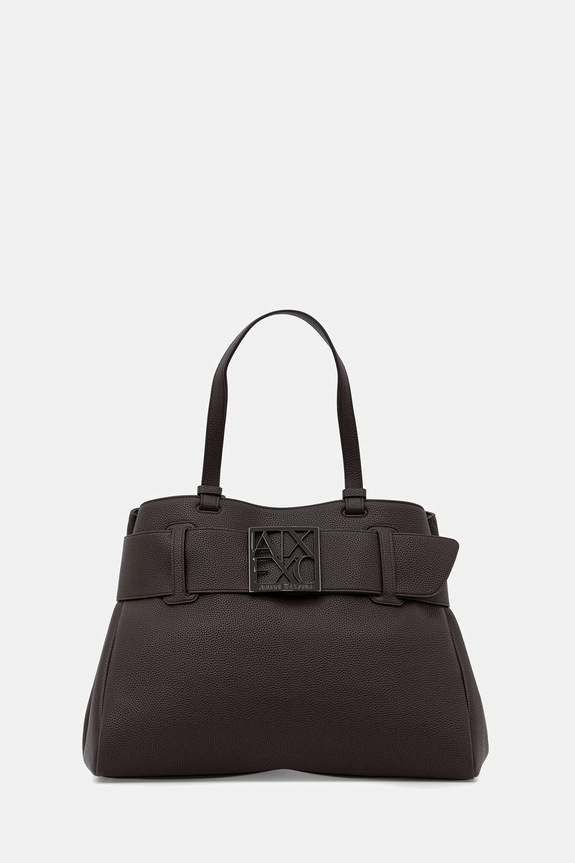 Armani Exchange torebka shopper damska z imitacji skóry brązowy XW000284.AF11902