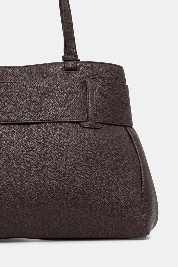 Akcesoria Armani Exchange torebka shopper damska z imitacji skóry XW000284.AF11902 brązowy