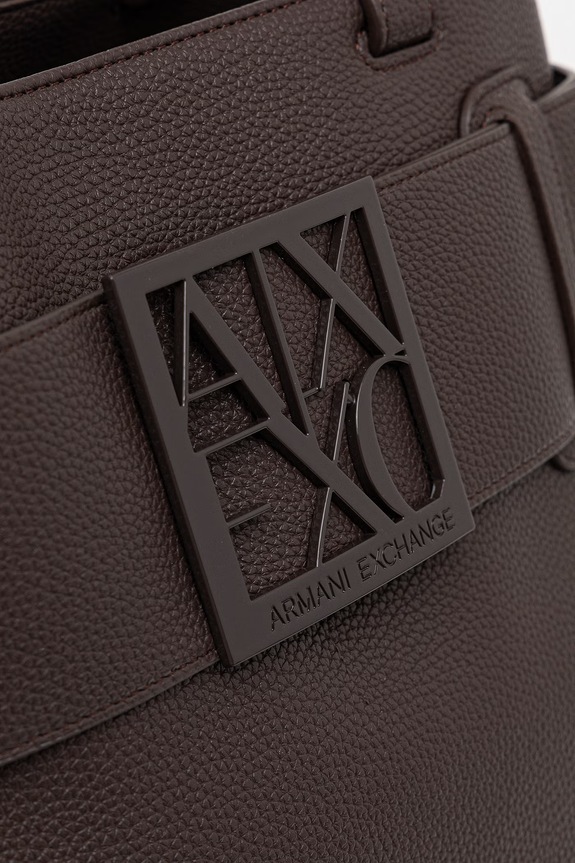 Armani Exchange torebka shopper damska z imitacji skóry brązowy XW000284.AF11902