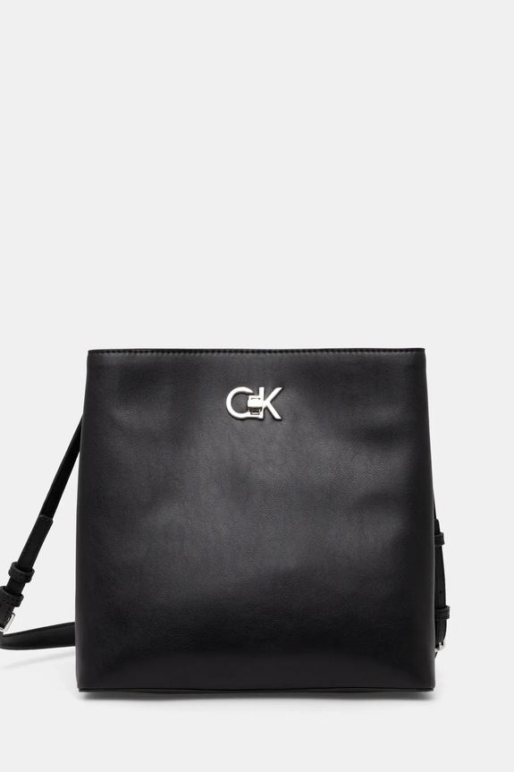 Kabelka Calvin Klein hladký černá K60K612803