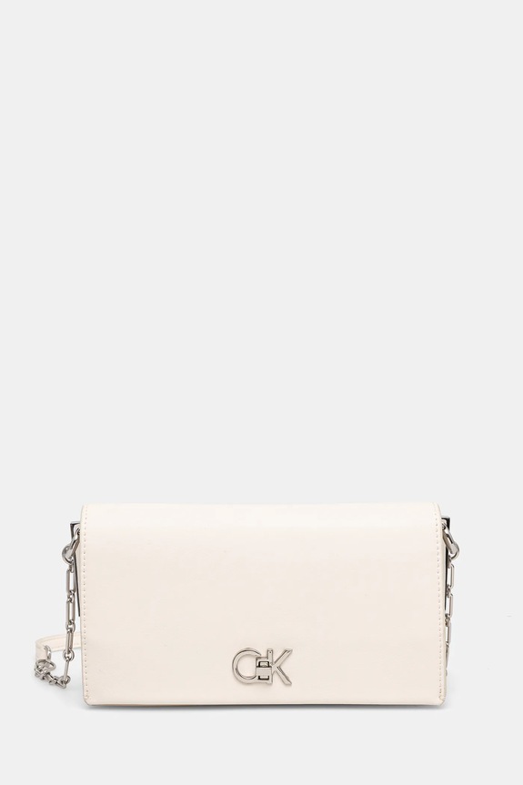 Kabelka Calvin Klein hladký béžová K60K612806