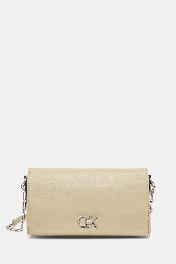 Kabelka Calvin Klein jednofarebný béžová K60K612806