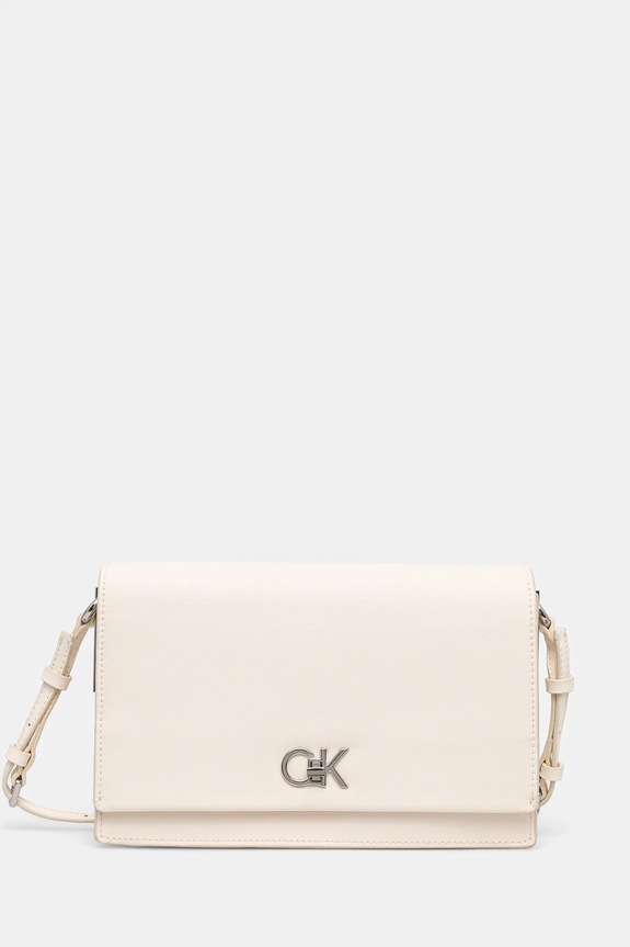 Kabelka Calvin Klein jednofarebný béžová K60K612807