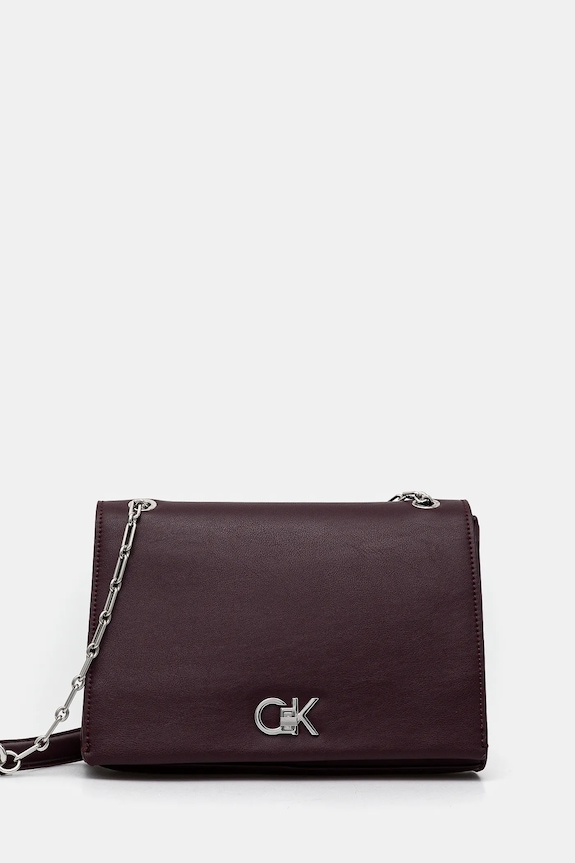 Calvin Klein torebka nie mieści A4 fioletowy K60K612810