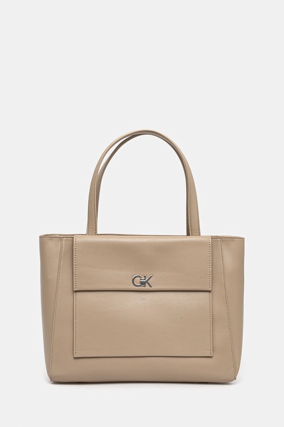 Calvin Klein torebka mieści A4 beżowy K60K612811