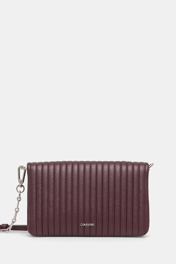 Calvin Klein torebka imitacja skóry licowej bordowy K60K613079