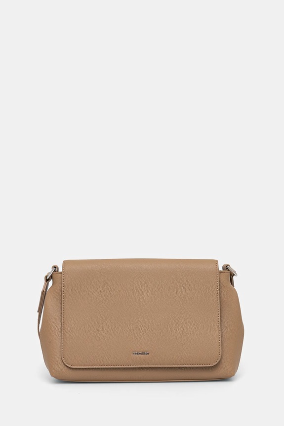 Calvin Klein torebka nie mieści A4 beżowy K60K613085