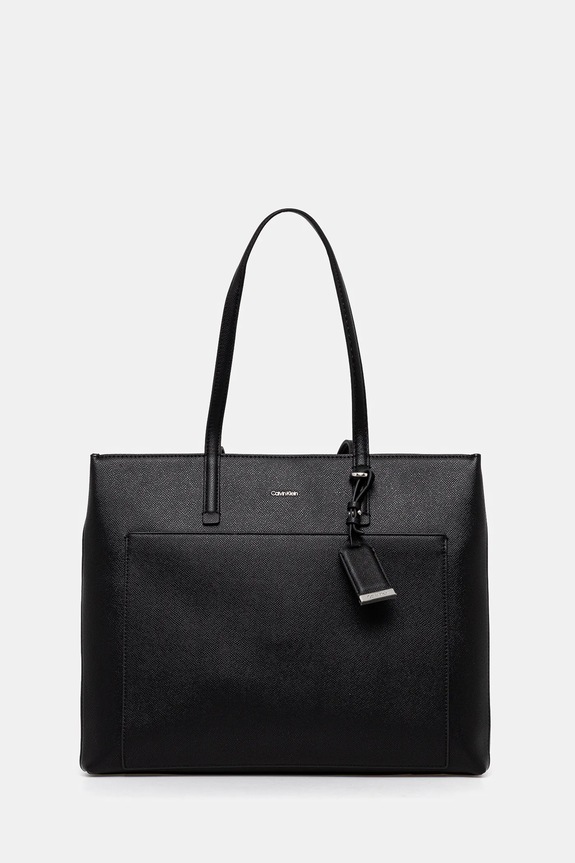 Kabelka Calvin Klein hladký černá K60K613086