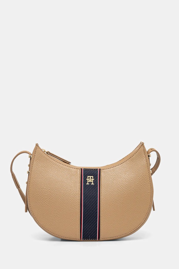 Kabelka Tommy Hilfiger imitácia kože béžová AW0AW16899
