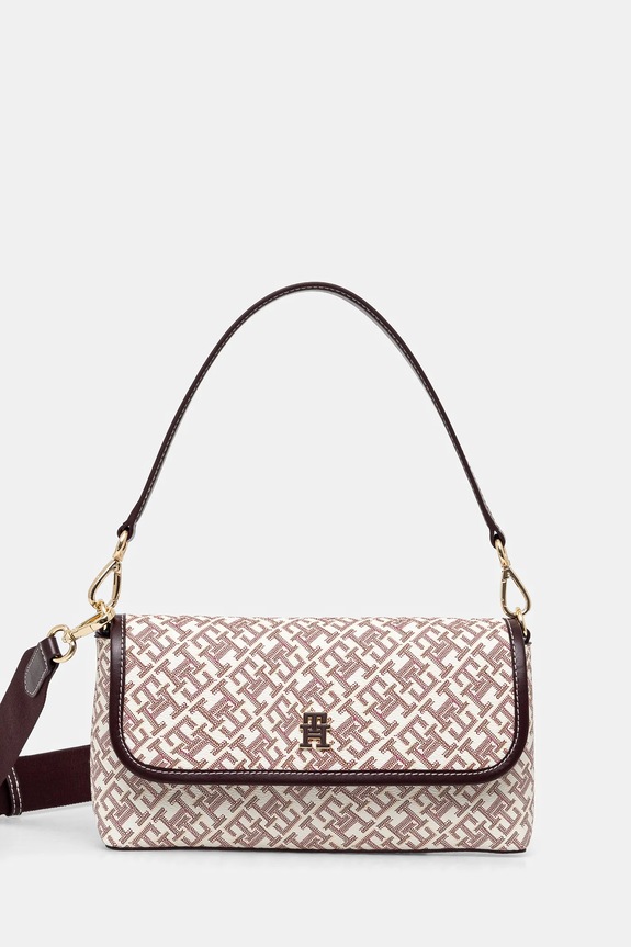 Tommy Hilfiger torebka nie mieści A4 bordowy AW0AW17341