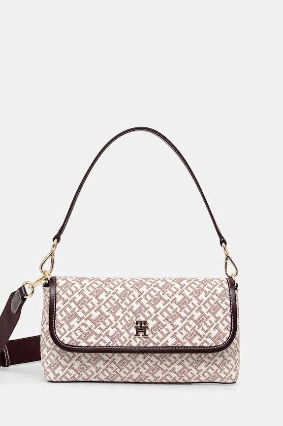 Tommy Hilfiger torebka nie mieści A4 bordowy AW0AW17341