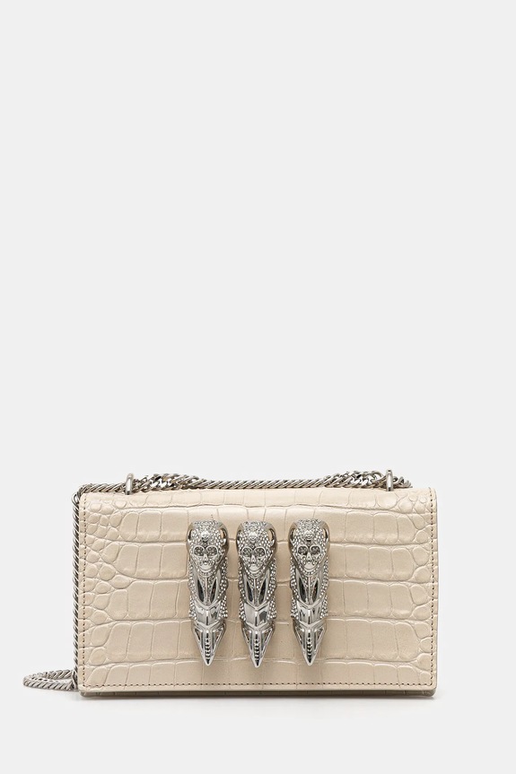 Philipp Plein borsa a mano in pelle pelle fiore beige SAEA.WBA2056.PLE010