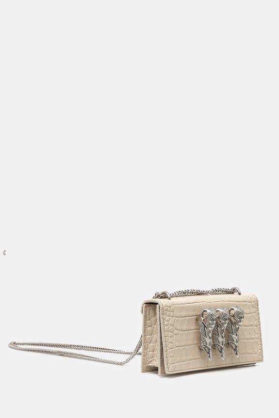 Philipp Plein borsa a mano in pelle SAEA.WBA2056.PLE010 beige SS25