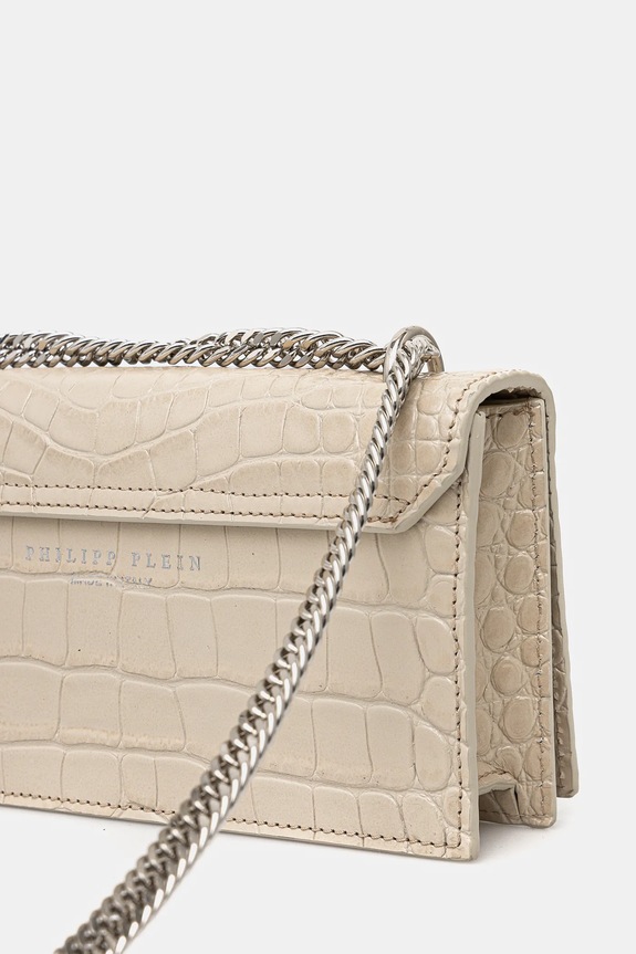 Philipp Plein borsa a mano in pelle beige SAEA.WBA2056.PLE010