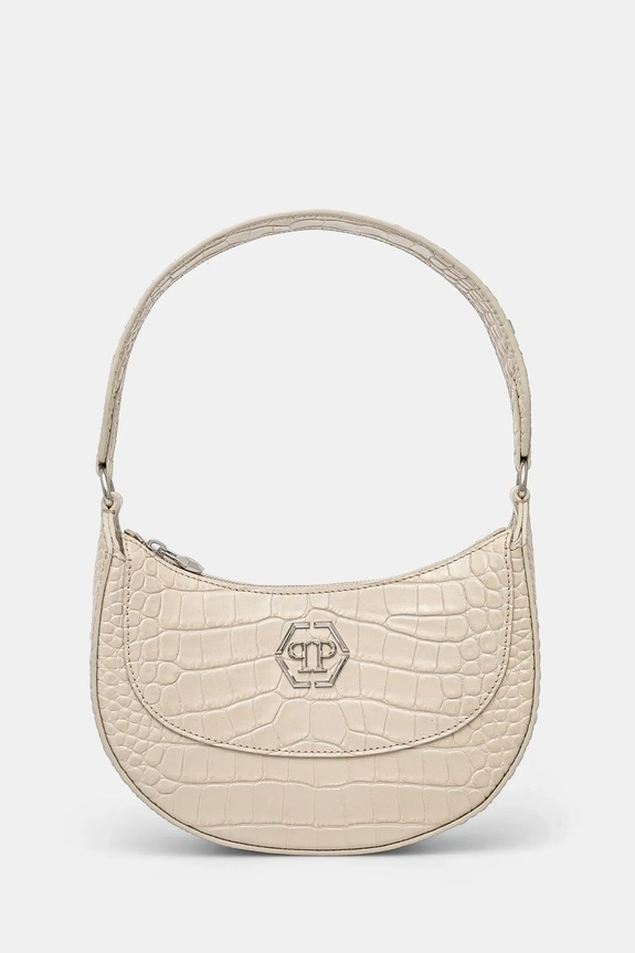 Philipp Plein borsa a mano in pelle pelle fiore beige SAEA.WBA2064.PLE010N