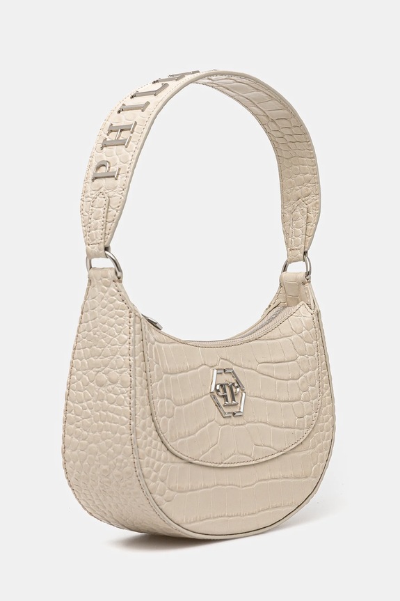 Philipp Plein borsa a mano in pelle SAEA.WBA2064.PLE010N beige SS25