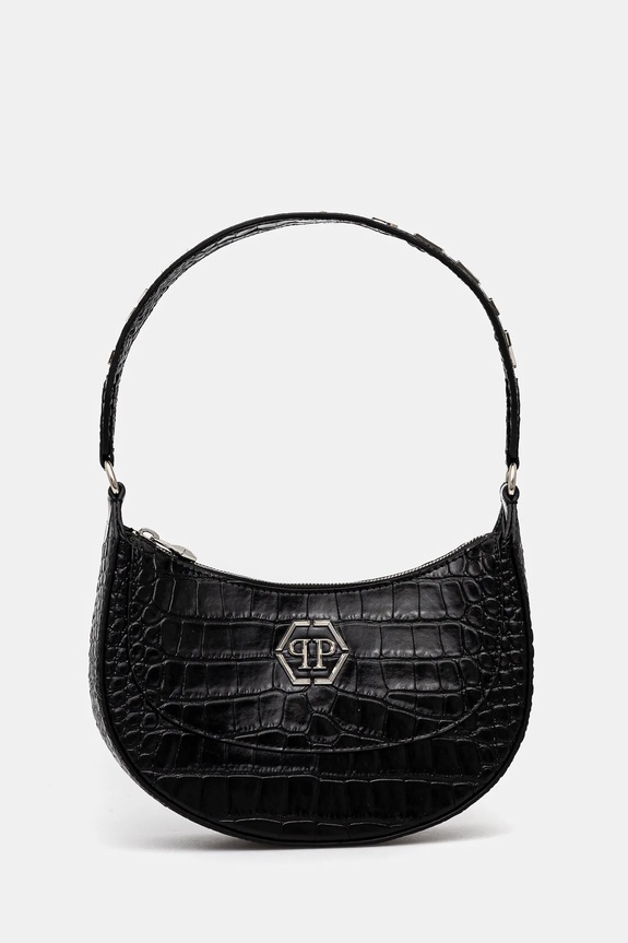 Philipp Plein borsa a mano in pelle pelle fiore nero SAEA.WBA2064.PLE010N
